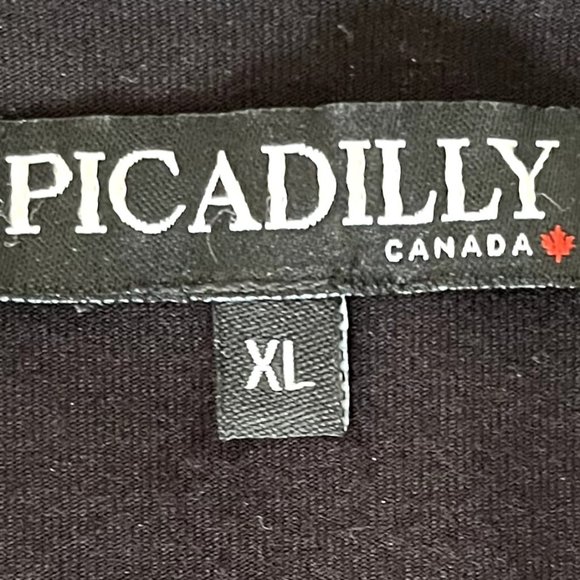 Picadilly, gray, black and white tunic 2 layer blouse - Picture 5 of 6